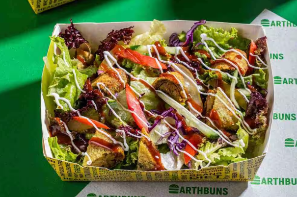 Colourful Earth Buns plant-based salad